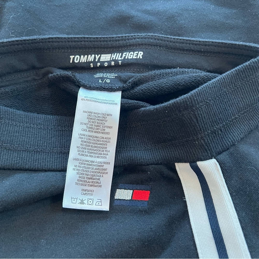 Tommy Hilfiger Sport Women’s French Terry Large Skirt Black White - Picture 6 of 7